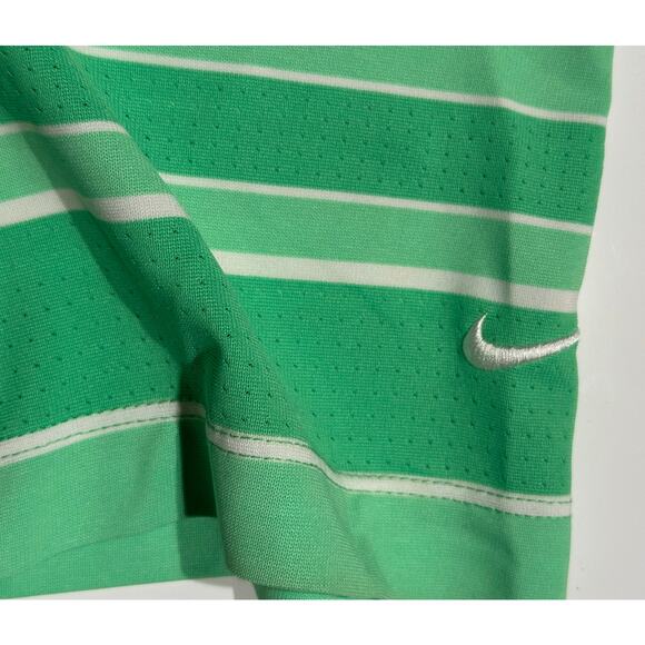 Nike Shirt Mens Med Green white Golf Polo Short Sleeve Dri-Fit Tour Performance - Picture 2 of 7